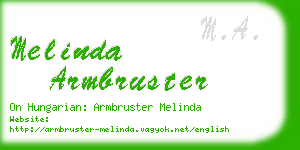 melinda armbruster business card